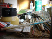 Malutensilien f�r die Punktmalerei mit Acrylfarben